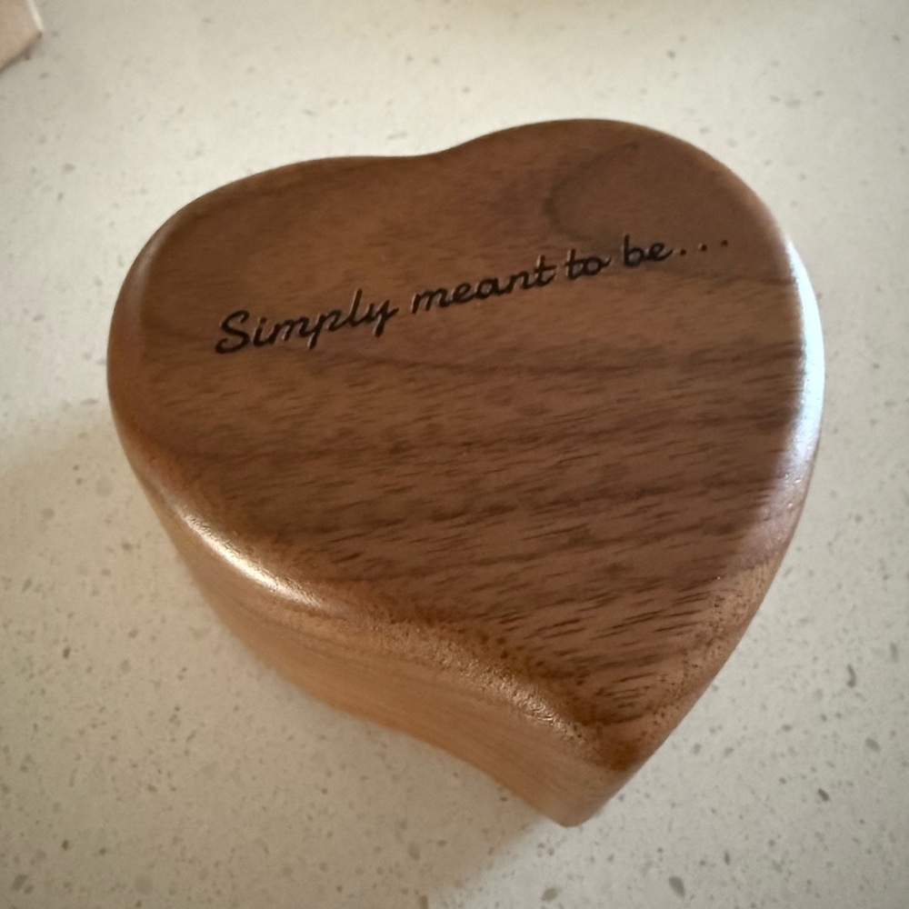 Heart-Shaped Wooden Music Box